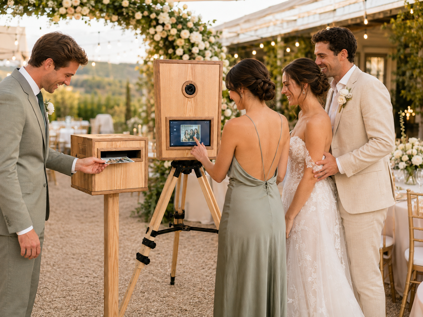 Photobooth Poppy Clic installé lors d’un mariage